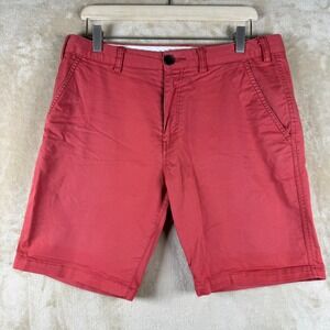 PS Paul Smith Mens Size L Red Stretch Cotton Chino Shorts Preppy British Resort
